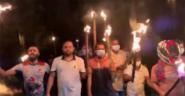 সুনামগঞ্জে ছাত্রলীগের মশাল মিছিল