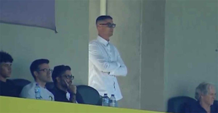 গ্যালারিতে বসে নিজের মালিকানাধীন ক্লাবের কাছে হার দেখলেন রোনালদো