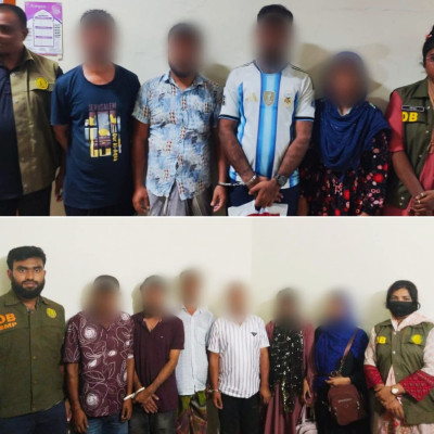 সিলেটে আবাসিক হোটেলে অভিযানে নারী- পুরুষসহ আটক ১০
