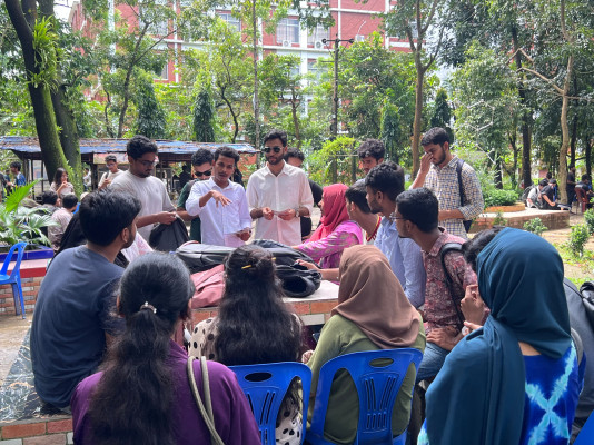 সরকারের প্রথম ১৮০ দিনের কার্যক্রম তুলে ধরে শাবিপ্রবি ছাত্রদলের প্রচারণা