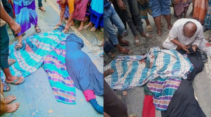 ট্রাকের ধাক্কায় মা-মেয়ের মৃত্যু