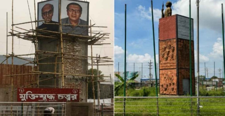 হবিগঞ্জে জাতীয় ৪ নেতার মুরালকে ‘অপ্রাসঙ্গিক’ আখ্যা দিয়ে অপসারণ করলেন ইউএনও