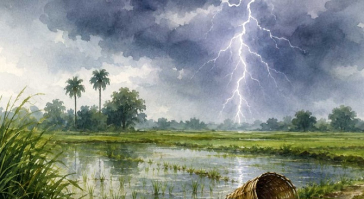 বজ্রপাতে প্রাণ গেল দুই ভাইয়ের