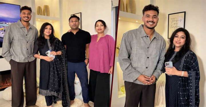 সিডনিতে ক্রিকেটার তাসকিনের সঙ্গে অভিনেত্রী শাবনূর