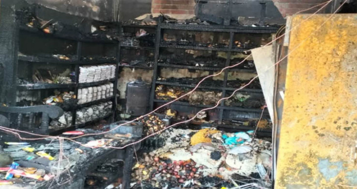 হবিগঞ্জে অগ্নিকাণ্ডে ৩টি দোকান পুড়ে ছাই
