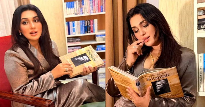 অপু বিশ্বাসের হাতে ‘গীতাঞ্জলি’, সঙ্গে বিশেষ বার্তা