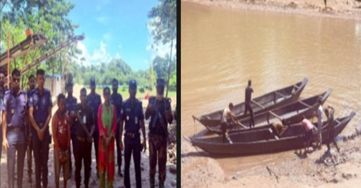 জৈন্তাপুরে টাস্কফোর্স অভিযানে ২৭টি নৌকা ধ্বংস, ১জনকে কারাদণ্ড