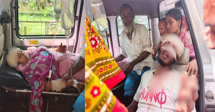 একই পরিবারের ৪ জনকে কুপিয়ে জখম
