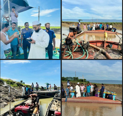 গোয়াইনঘাটে অভিযানে ৪টি লিস্টার মেশিন ধ্বংস ও জরিমানা 