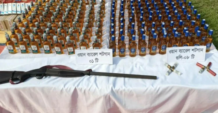 সিলেটে ভারতীয় শটগান-গুলি ও মাদকসহ চোরাচালানি মালামাল জব্দ