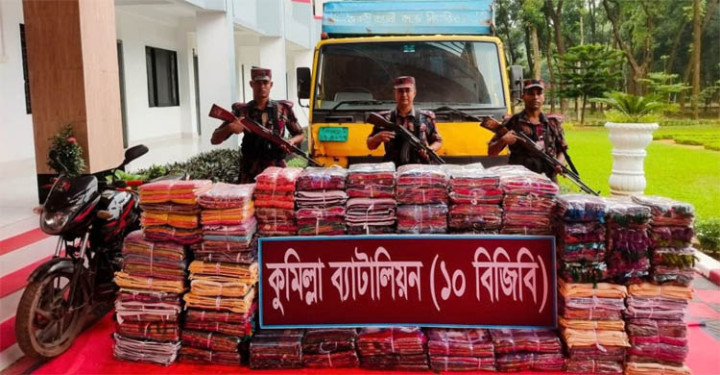 সীমান্তে ৮১ লাখ টাকার ভারতীয় মালামাল আটক