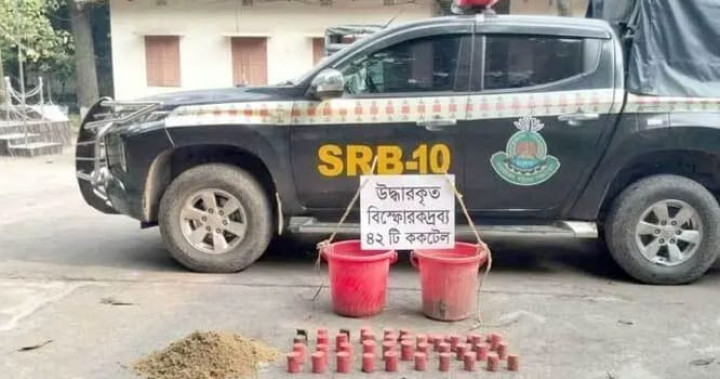 এক স্পটেই থেকে ৪২ ককটেল উদ্ধার 