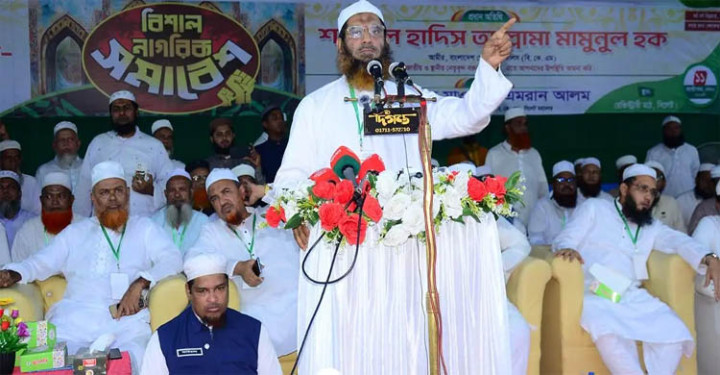 গণভোটের রায় নিয়ে প্রতারণা করছে সরকার: সিলেটে মামুনুল হক