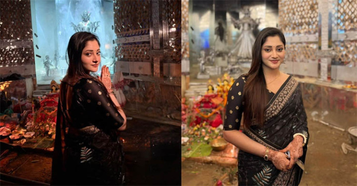 নজরকাড়া কাট্টলীর পূজামণ্ডপে পূজা চেরি, দিলেন বিশেষ বার্তা