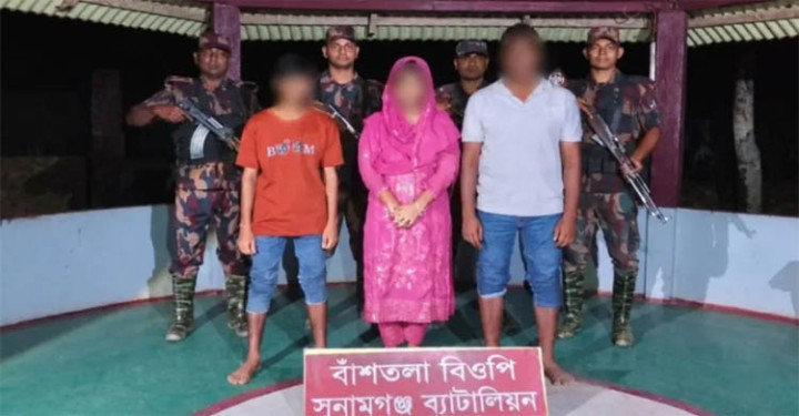 সুনামগঞ্জে সীমান্তে মানবপাচারের অভিযোগে কিশোরীসহ আটক ৩