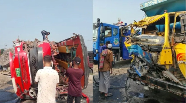 ঢাকা-সিলেট মহাসড়কে বাস-ট্রাকের সংঘর্ষ, নিহত ২