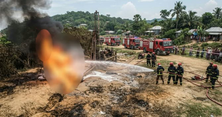 মাটি থেকে বের হচ্ছে আগুন, ঘটনাস্থলে ফায়ার সার্ভিসের ৩ ইউনিট