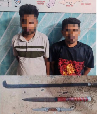 সিলেটে অবৈধ অস্ত্র ও ইয়াবাসহ ২ মাদক ব্যবসায়ী আটক