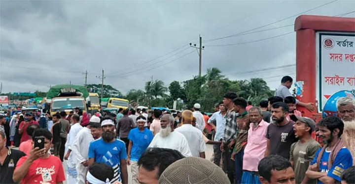 হবিগঞ্জে ঢাকা-সিলেট মহাসড়ক অবরোধ
